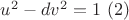$u^2-dv^2=1 \ (2)$