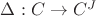 $\Delta: C \to C^J$