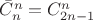 $\bar{C}_{n}^{n}=C_{2n-1}^{n}$ $\bar{C}_{n}^{n}=C_{2n-1}^{n}$