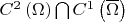 $C^2 \left( \Omega \right) \bigcap C^1 \left( \overline{\Omega} \right)$