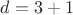 $d = 3+1$