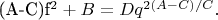 (A-C)f^2+B=Dq^{2(A-C)/C}.$