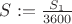 $S:=\frac{S_1}{3600}$