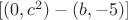 $ [(0, c^2)-(b, -5)] $