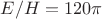 $E/H=120\pi$