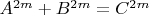 $A^{2m}+B^{2m}=C^{2m}$