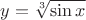 $y=\sqrt[3]{\sin x}$