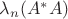 $\lambda_n(A^*A)$