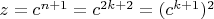 $z=c^{n+1}=c^{2k+2}=(c^{k+1})^2$