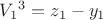 ${V_1}^3=z_1-y_1$