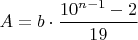$A=b\cdot\dfrac{10^{n-1}-2}{19}$