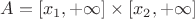 $A=[x_1,+\infty]\times [x_2,+\infty]$