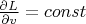 $\frac{\partial L}{\partial v} = const $