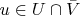 $u \in U \cap \bar{V}$