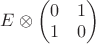 $E\otimes \left(\begin{matrix}0 &1\\1  &0\end{matrix}\right)$