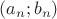 $(a_n; b_n)$