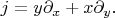 $$j=y\partial_{x}+x\partial_{y}.$$