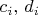 $c_i,\,d_i$