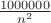 $\frac {1000000}{n^2}$