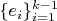 $\{e_i\}_{i=1}^{k-1}$
