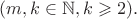 $(m,k \in \mathbb{N}, k \geqslant 2).$