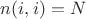$n(i,i)=N$