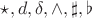 $\star,d,\delta,\wedge,\sharp,\flat$