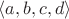 $\langle a, b, c, d \rangle$