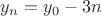 $y_n=y_0-3n$