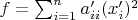 $f=\sum_{i=1}^{n}{a'_{ii}(x'_i)^2$