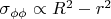 $\sigma_{\phi\phi} \propto R^2-r^2$