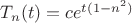 $T_n(t) = ce^{t(1-n^2)}$