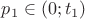 $p_1\in(0;t_1)$