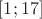 $[1; 17]$