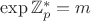 $\exp \mathbb Z_p^*=m$