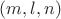 $(m,l,n)$
