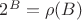 $2^B = \rho(B)$