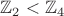 $\mathbb Z_2 < \mathbb Z_4$
