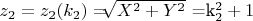 $ z_2=z_2(k_2)= $\sqrt[]{X^2+Y^2}$ =k_2^2+1 $