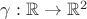 $\gamma : \mathbb{R} \to \mathbb{R}^2$