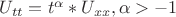 $U_{tt}=t^{\alpha}*U_{xx}, \alpha > -1$