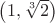 $\left(1, \sqrt[3]{2}\right)$
