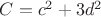 $C=c^2+3d^2$