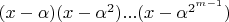 $(x-\alpha)(x-\alpha ^2)...(x-\alpha ^{2^{m-1}})$
