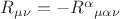 $R_{\mu\nu}=-R^{\alpha}{}_{\mu\alpha\nu}$