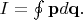 $I=\oint \mathbf{p}d\mathbf{q}.$