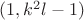 $(1,k^2l-1)$