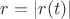 $r = |r(t)|$