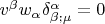 $v^\beta  w_\alpha  \delta _{\beta ;\mu }^\alpha   = 0$