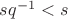 $sq^{-1}<s$